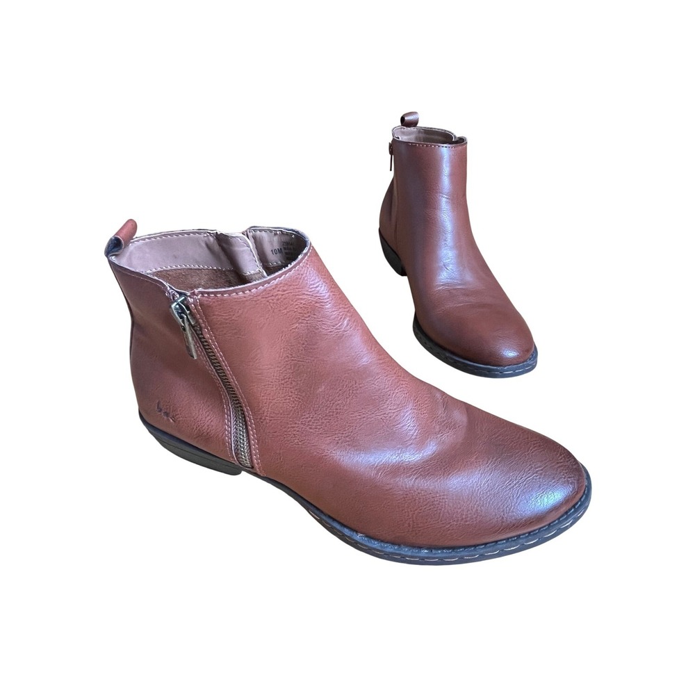 b.o.c. Born Concept Cognac Osset Brown Ankle Booties Size 10M Office Career